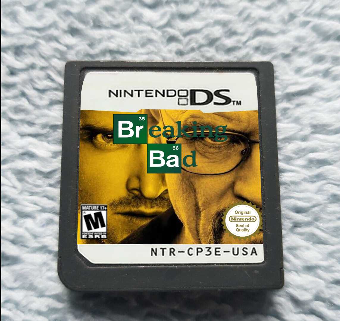 a close up of a game case with a picture of breaking bad