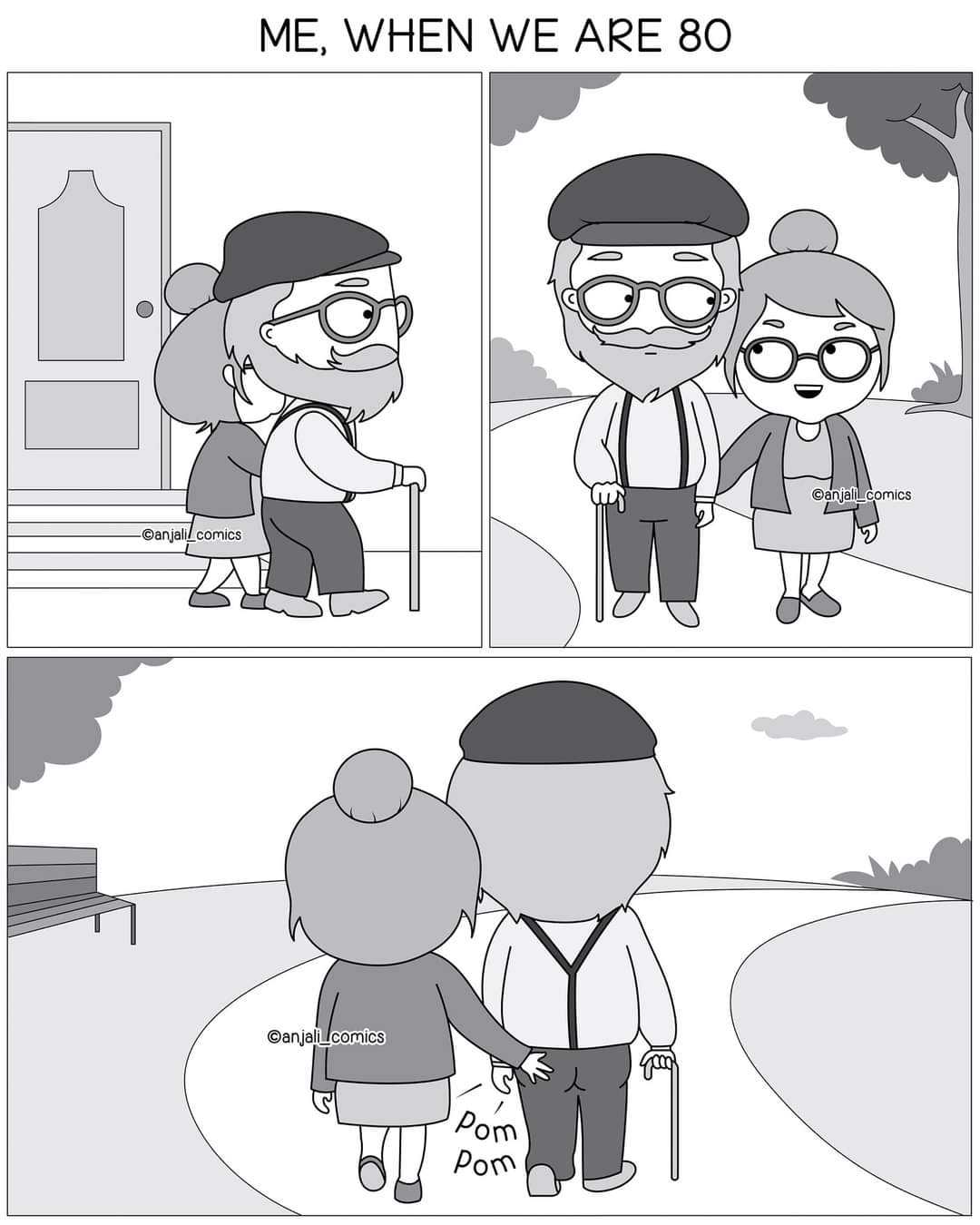 a cartoon of a couple of people standing next to each other