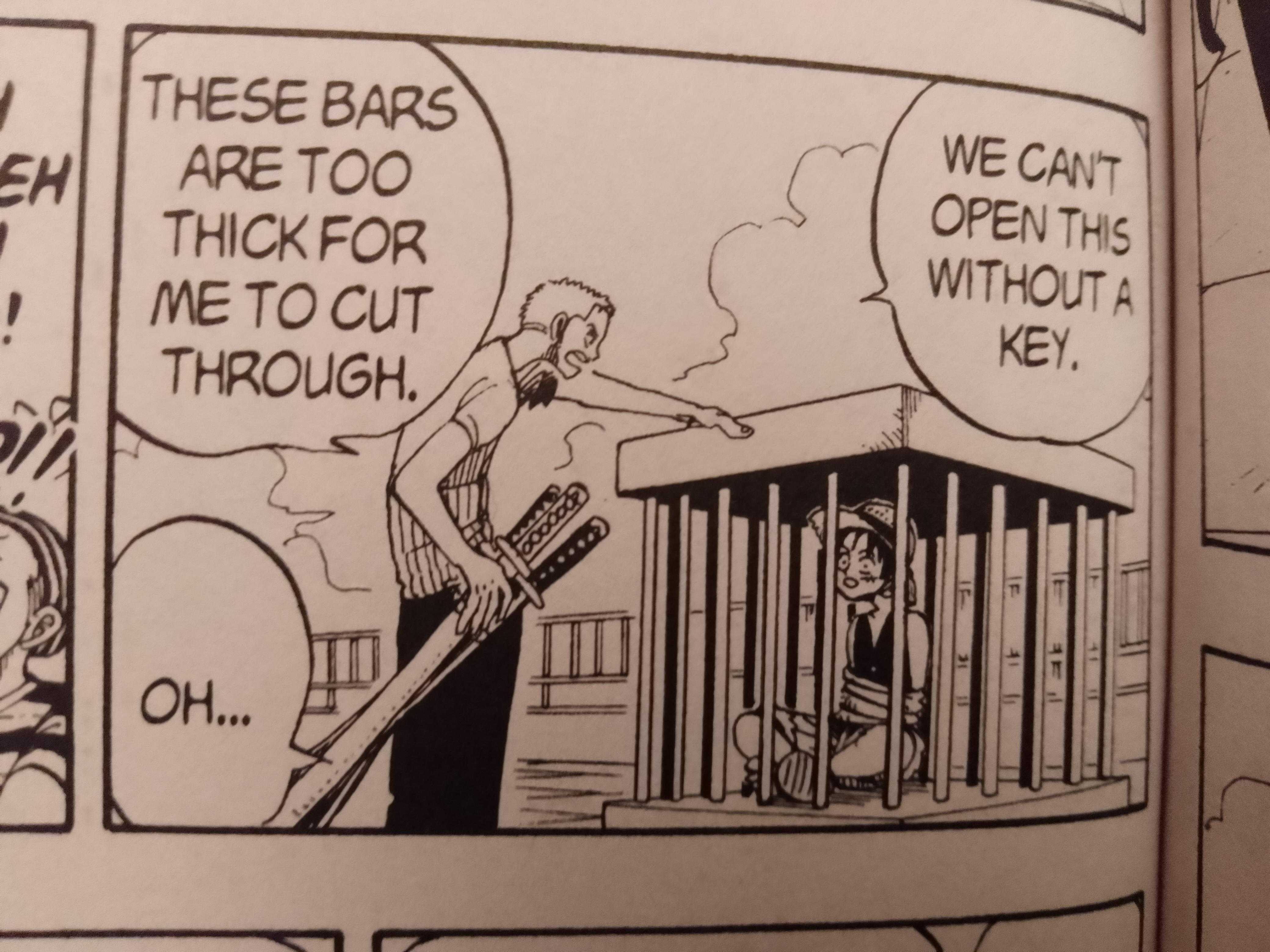 there is a comic book with a cartoon of a man in a cage