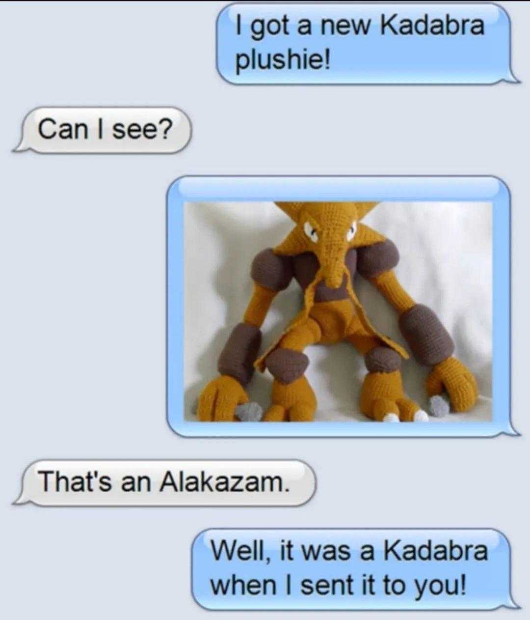 a close up of a text message with a stuffed animal on it