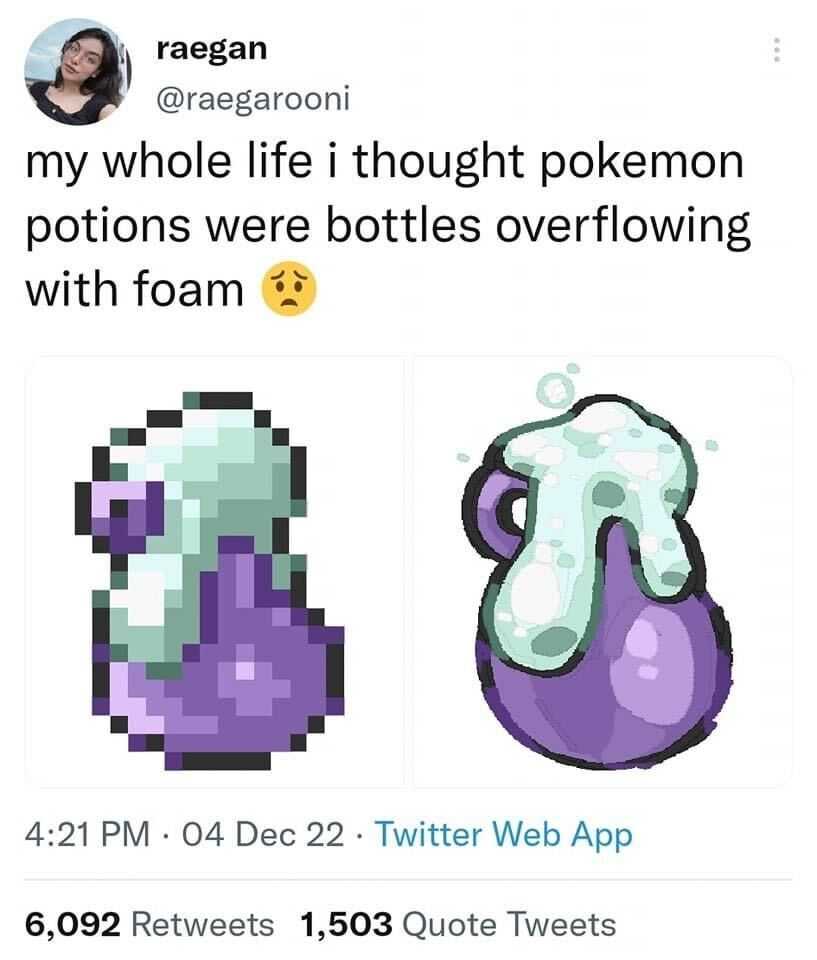 a screenshot of a twitter post with a picture of a purple bottle and a purple vase