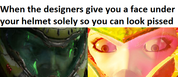 there are two pictures of a face with a caption that says when the designers give you a face under your helmet solely, so you can look surprised