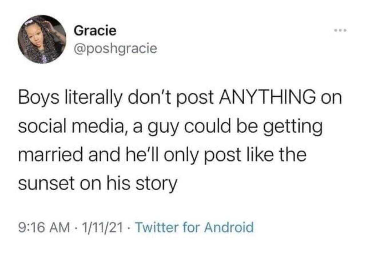 a tweet with a picture of a man and woman on it